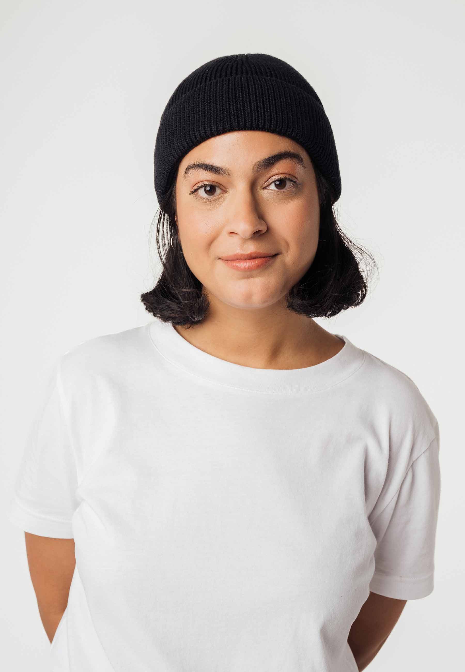 MELA Strickmütze Unisex Kurze Rippstrick Mütze günstig online kaufen