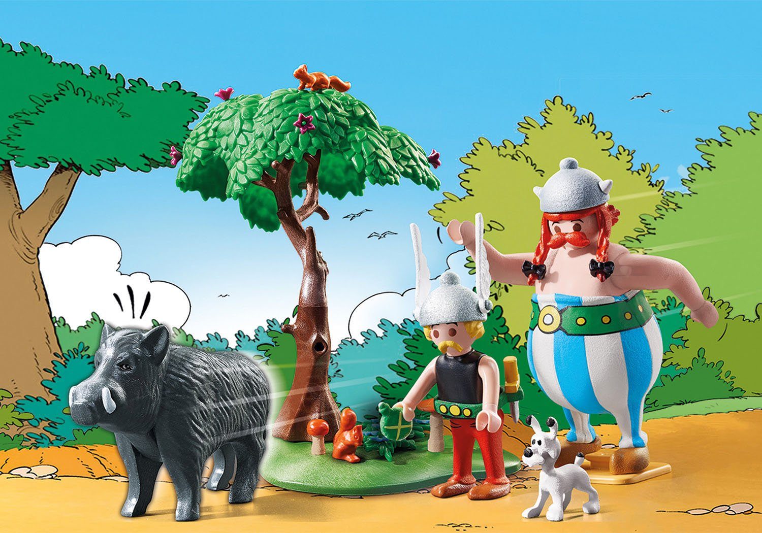 Playmobil® Wildschweinjagd (71160), Asterix Konstruktions-Spielset, (52 St), Made in Europe