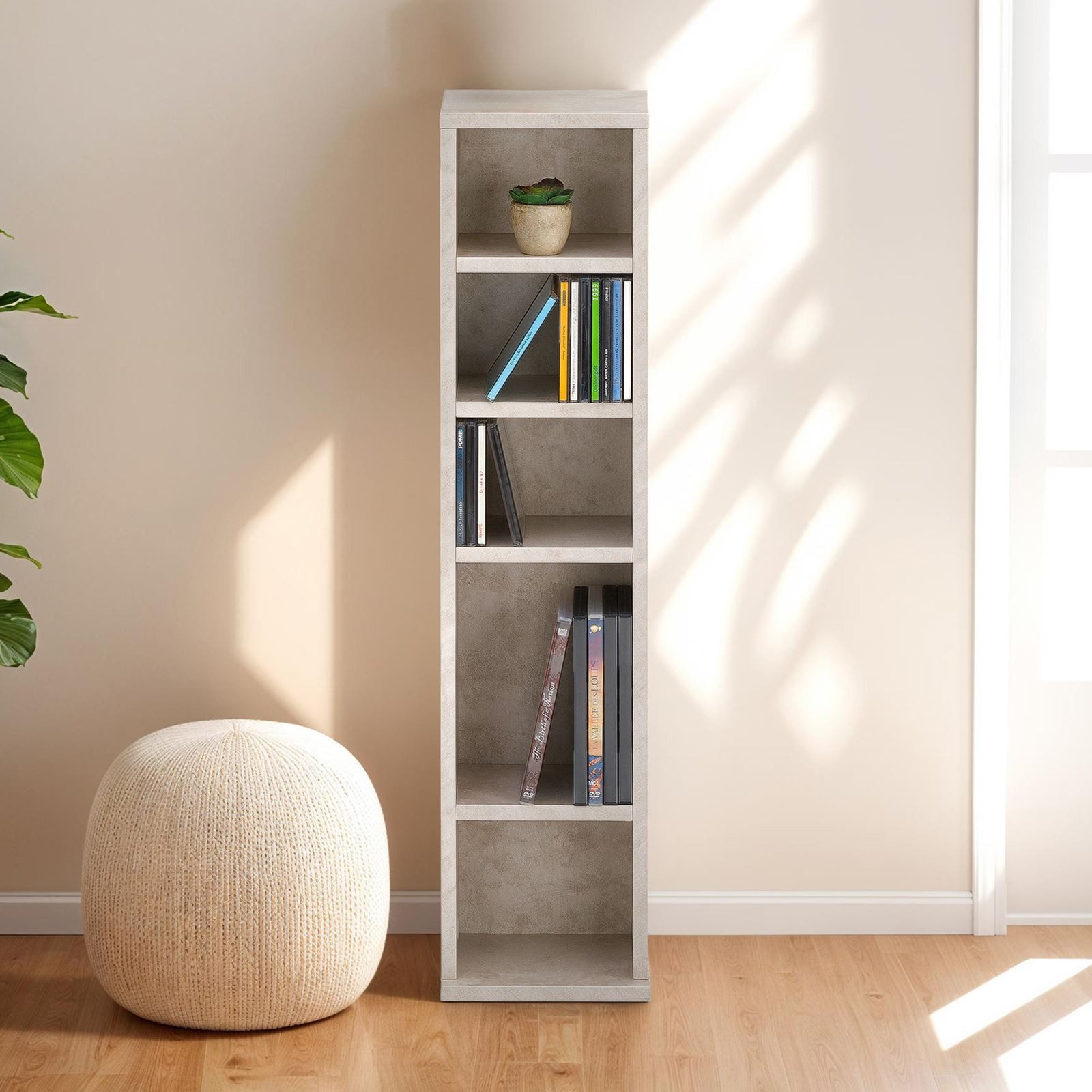 IDIMEX CD-Regal MELODIE, CD DVD Regal mit 6 Böden schmales Regal günstig online kaufen