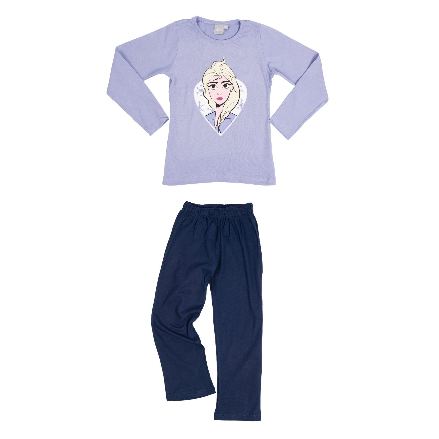Eiskönigin Set Schlafanzug – Schlafanzug Lila/Blau Die Disney Frozen Langarm Labels® United