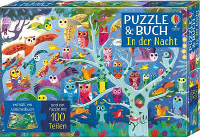 Usborne Verlag Puzzle Puzzle & Buch: In der Nacht, Puzzleteile