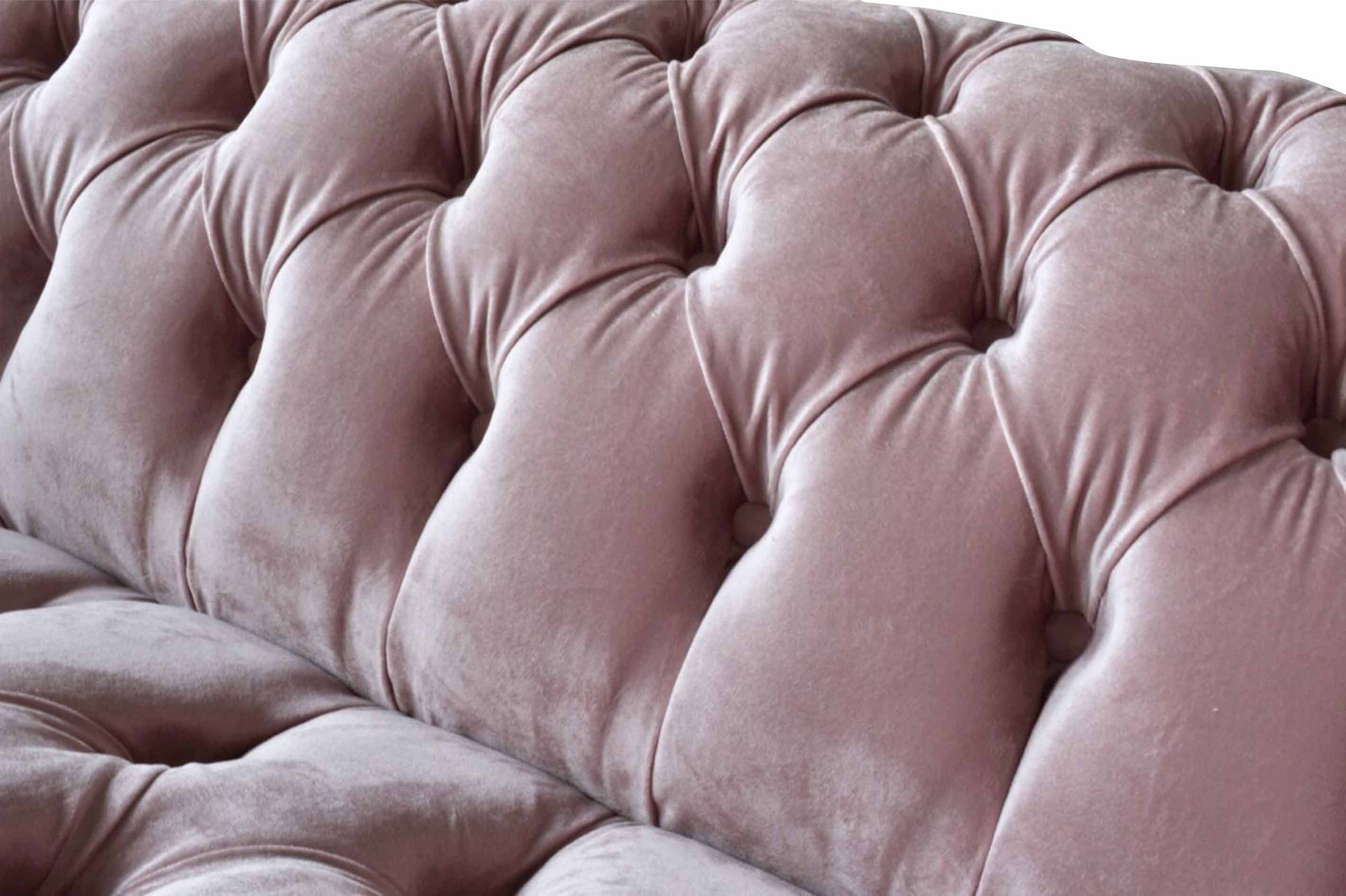 Chesterfield Chesterfield-Sofa, Couch Sofa Textil JVmoebel Klassisch Design Wohnzimmer