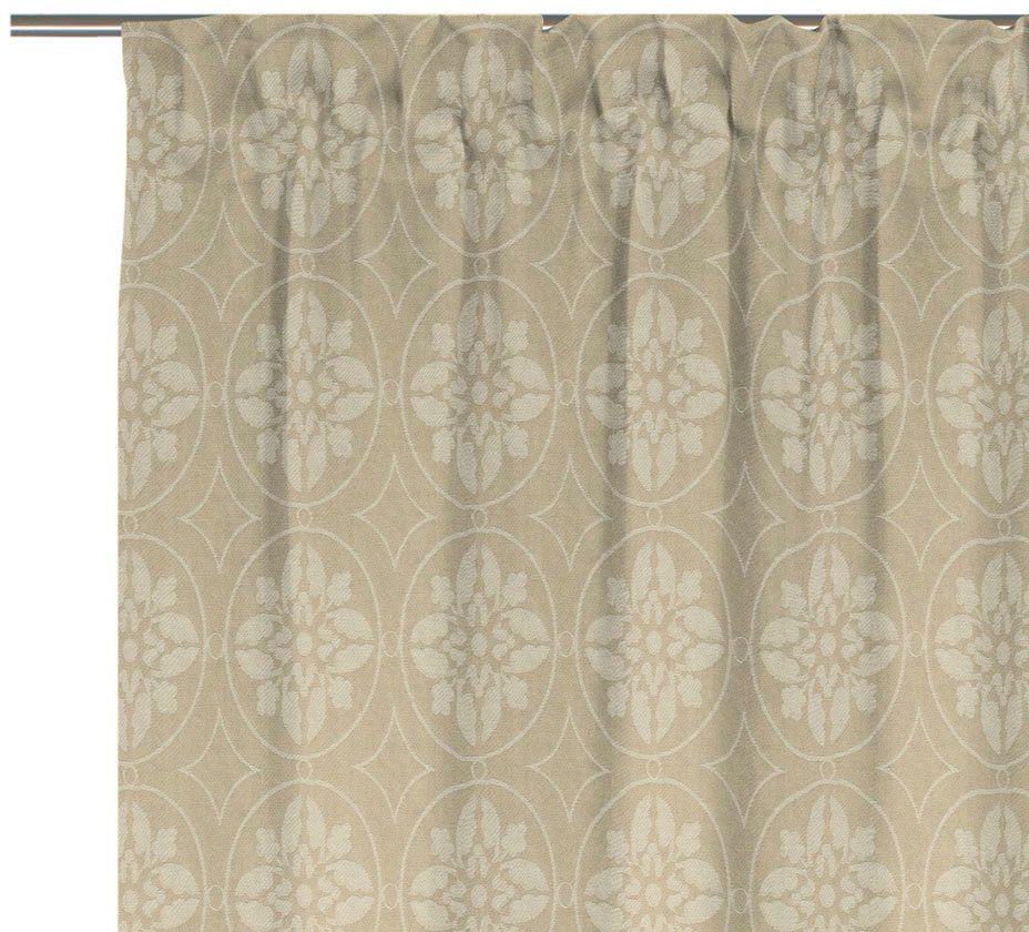 Romantic blickdicht, beige Vorhang aus Puligny Jacquard, Bio-Baumwolle Adam, light, nachhaltig St), (1 Multifunktionsband