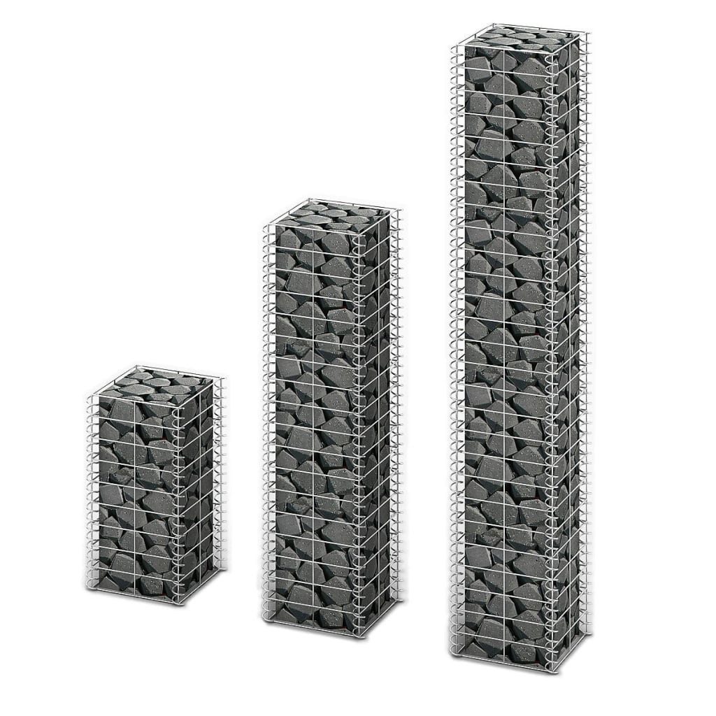 vidaXL Gartenzaun Gabionen-Set 3-tlg. Verzinkter Draht, günstig online kaufen