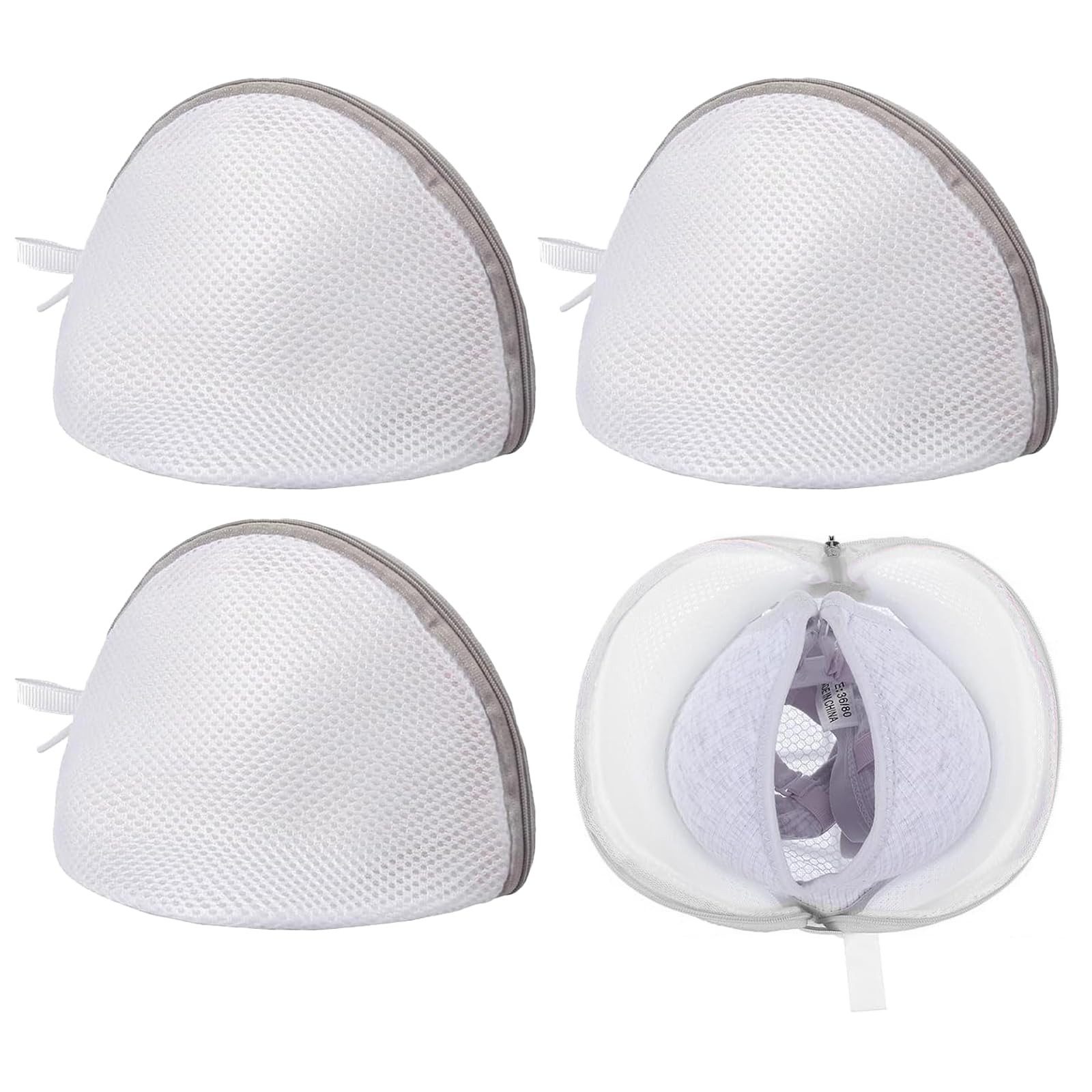 FOUORTUNATE-BEE Wäschenetz 4 Stück Wäschenetz BH, BH Wäschenetz für Waschmaschine,(Wäschesäckchen für Unterwäsche und Socken, Halbkreisform, 4-St., Schützt Empfindliche Kleidung)