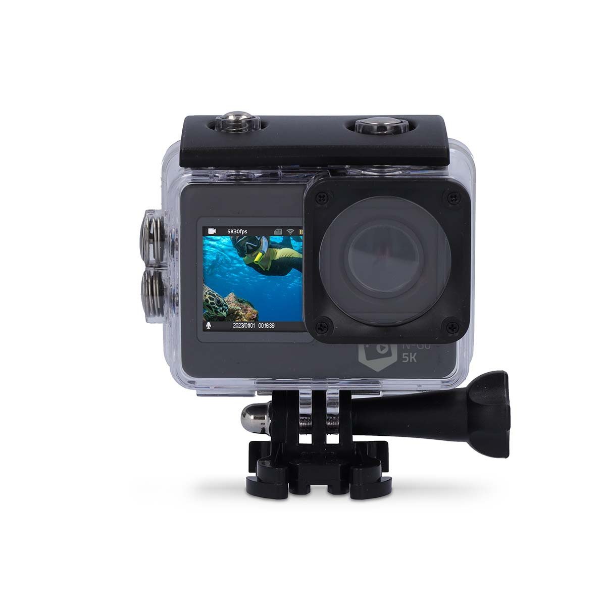 Nedis ACAM71BK Action Cam (Wi-Fi, Extremsport und Vlog, 5K@30fps, 170° Blick, 30 m wasserdicht, Nedis)