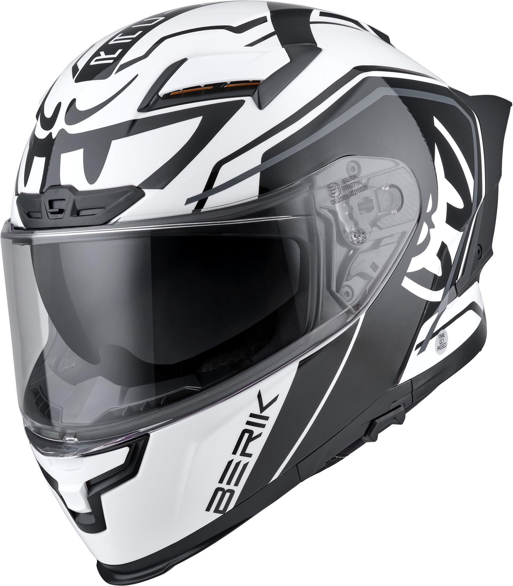 Berik Motorradhelm FF871 Mapuro Helm, vorbereitet für Kommunikationssystem,herausnehmbares Innenfutter