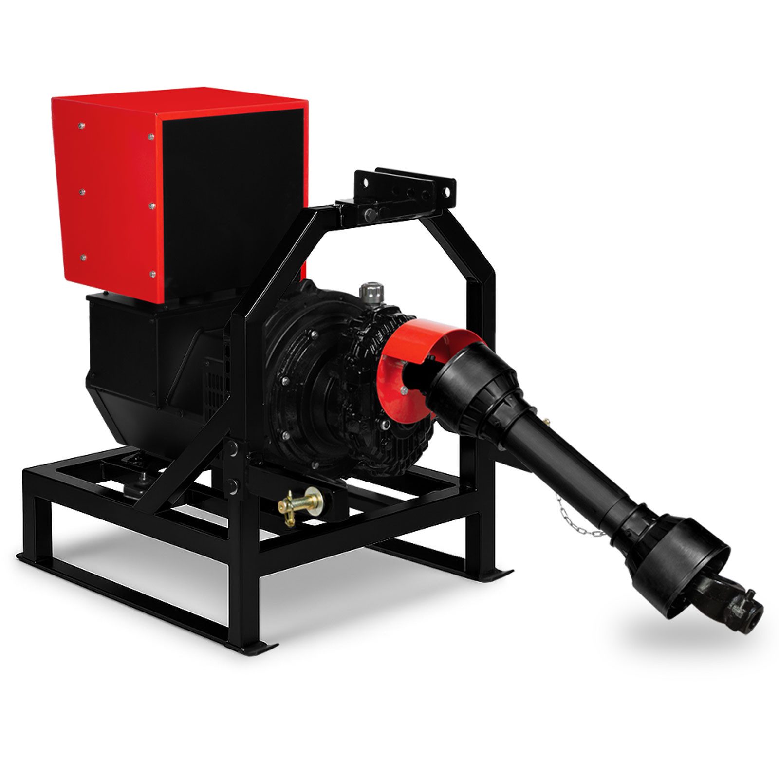 EBERTH Stromerzeuger Zapfwellengenerator 27,5 kVA / 22 kW, Notstromaggregat AVR, 22 in kW, 3x230V / 1x400V IP44, Zapfwelle 1-3/8" 6 Zähne