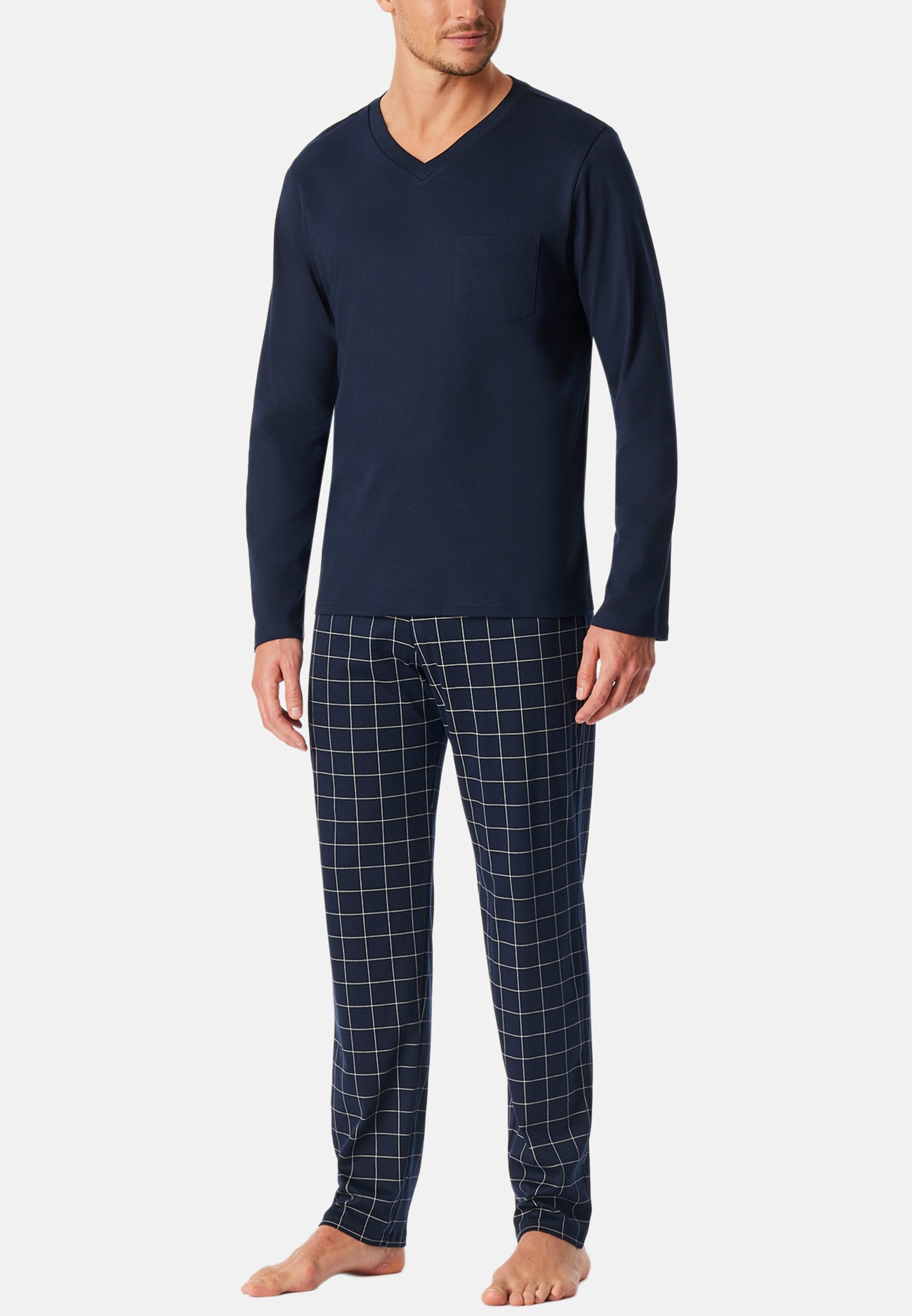 Schiesser Pyjama Fine Interlock (Set, 2 tlg) Schlafanzug - Baumwolle - Atmu günstig online kaufen