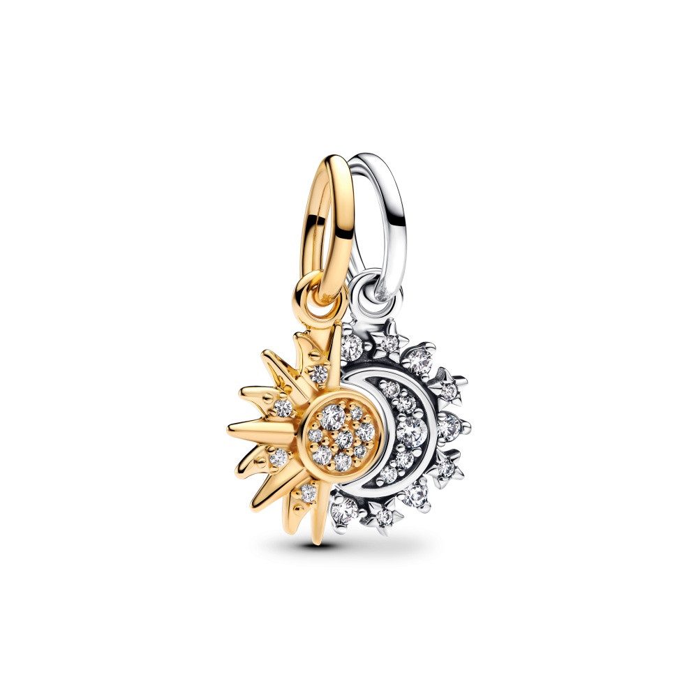 Pandora Charm-Einhänger Pandora Moments Teilbarer Sonne und Mond Charm-Anhä günstig online kaufen