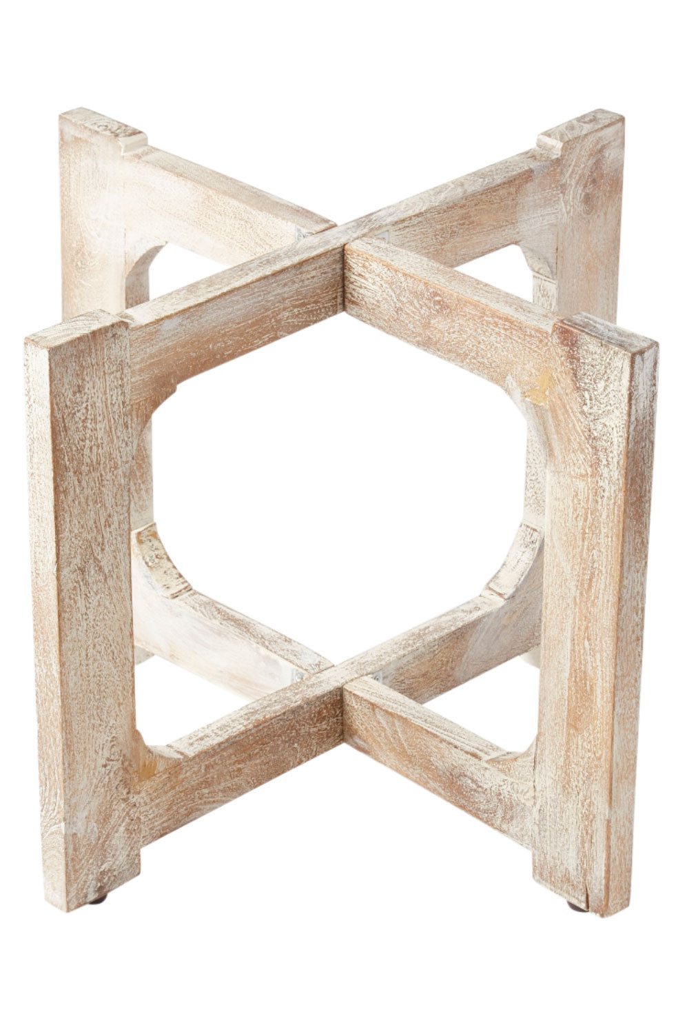 Marrakesch Orient & Mediterran Interior Tischbein Klapptisch Untergestell Klappbar Cadiz Weiß 60cm, Handarbeit