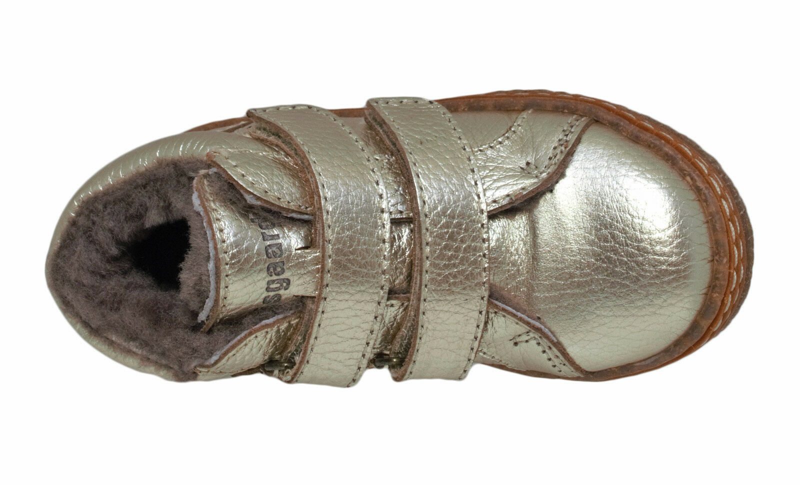 Bisgaard Bisgaard Halbschuhe Sneaker Leder Lammfell 21247 gold Bootsschuh
