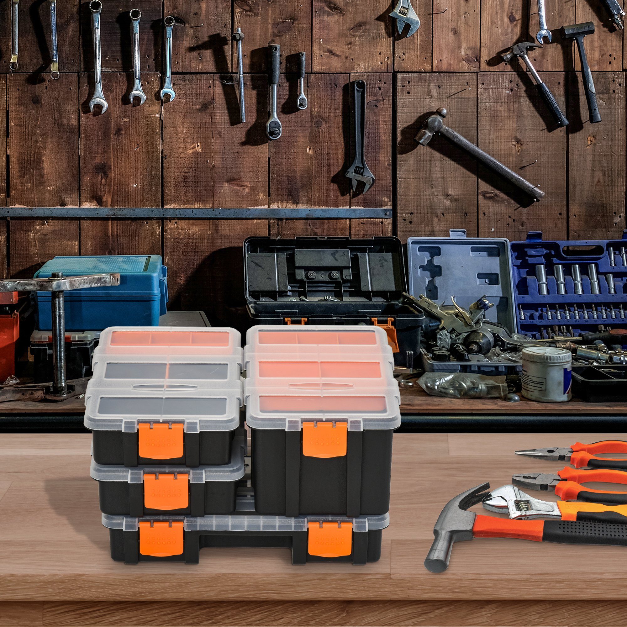 Durhand 4-teiliges set Box Werkzeugaufbewahrung Werkzeugbox