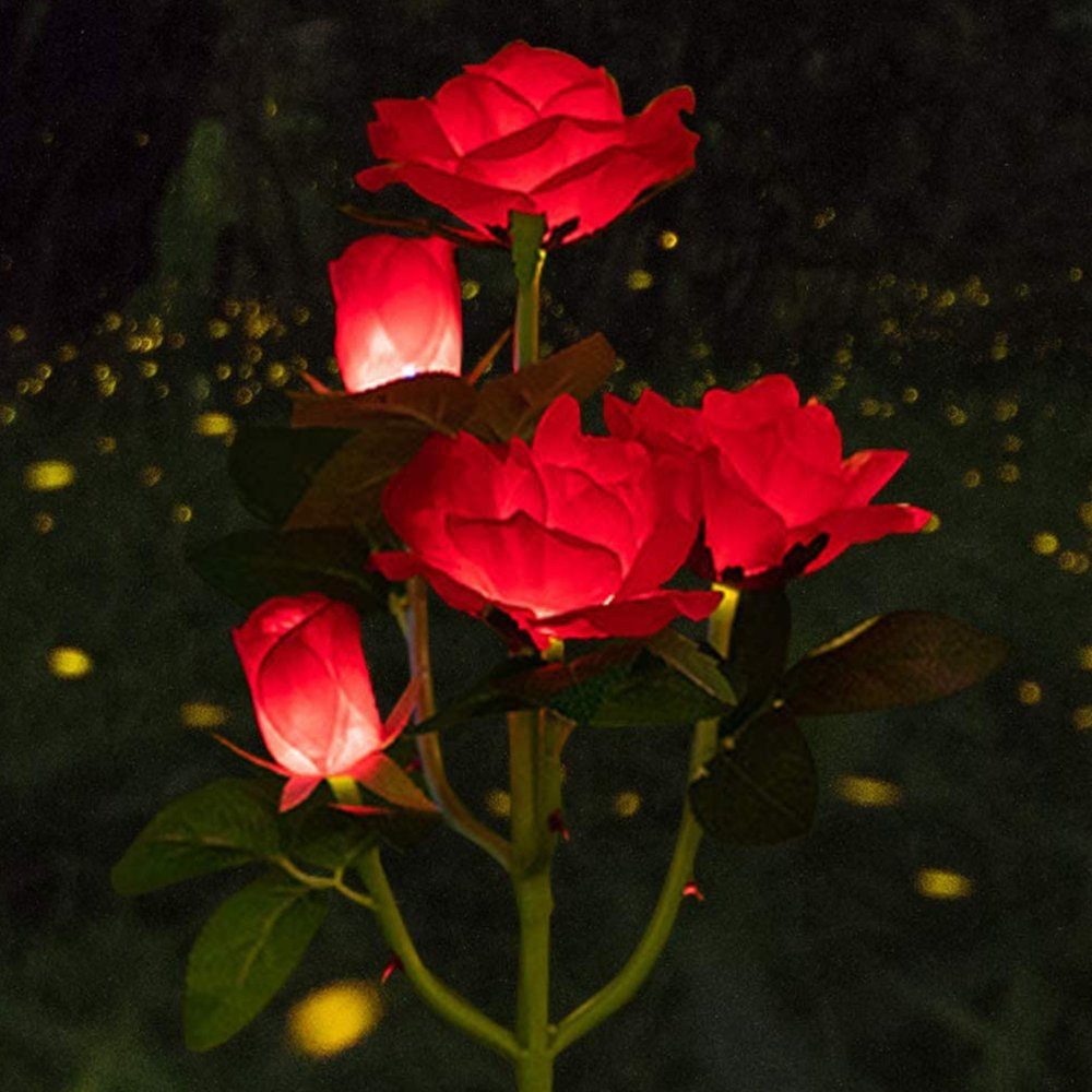 5 GelldG Solar Licht Außen Solarleuchte Garten, für Solarlampen LED LED Rose