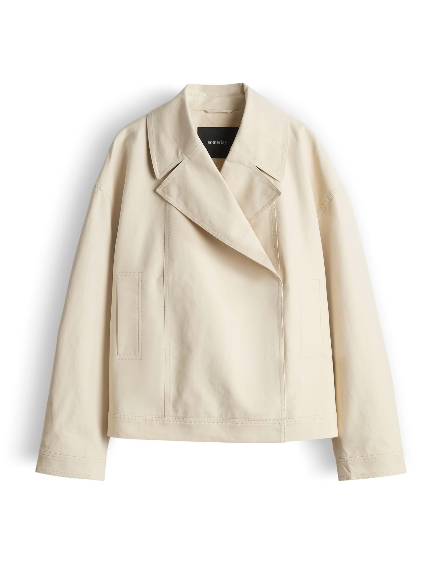 someday Trenchcoat Vialou Weite Passform, Paspeltaschen und Falten-Detail am Saum