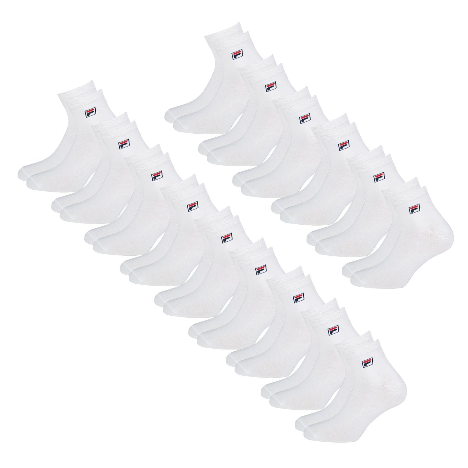Fila Sportsocken Quarter Socken (15-Paar) mit elastischem Piquebund 300 white