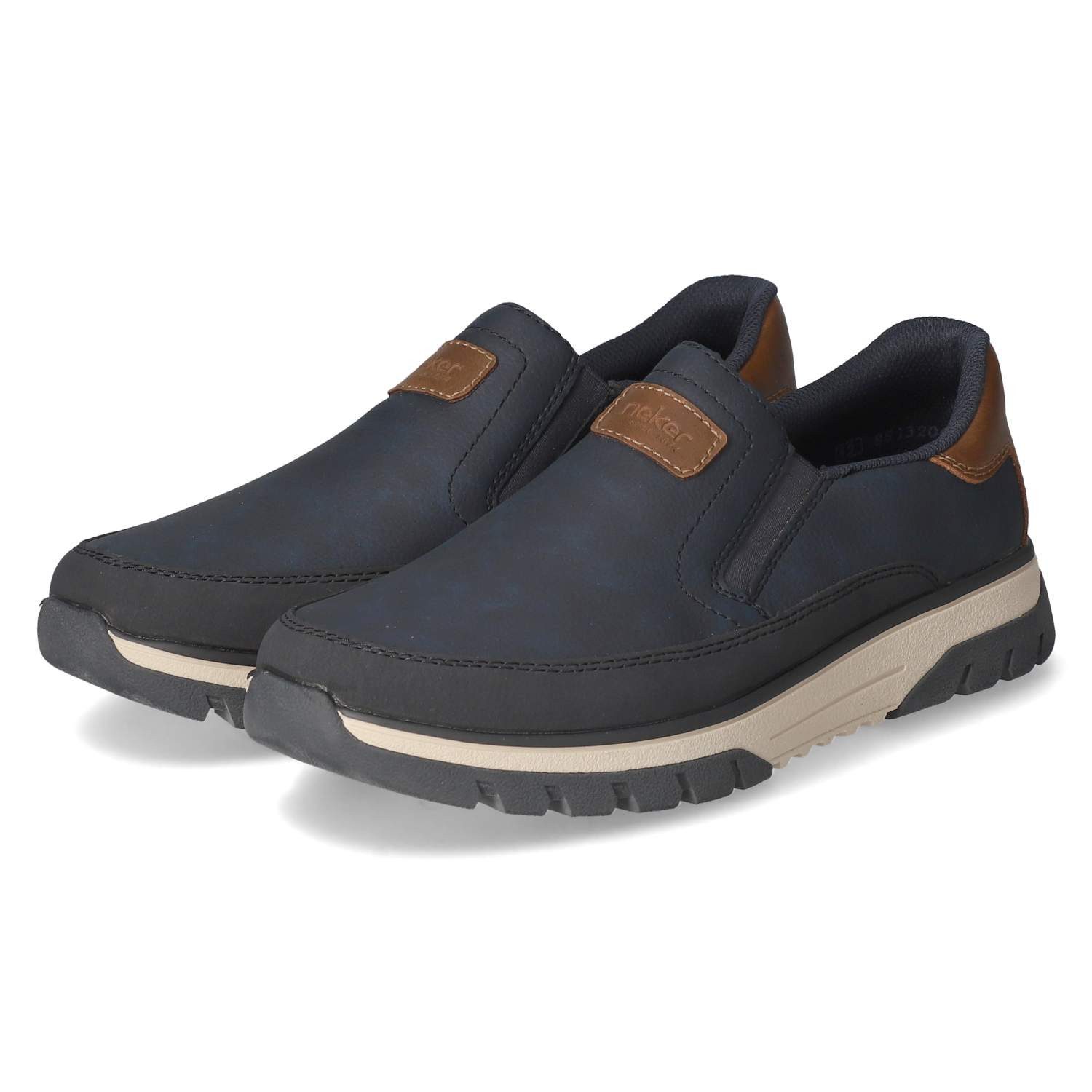Rieker Rieker B9350-14 Herren Kunstleder blau Slipper günstig online kaufen