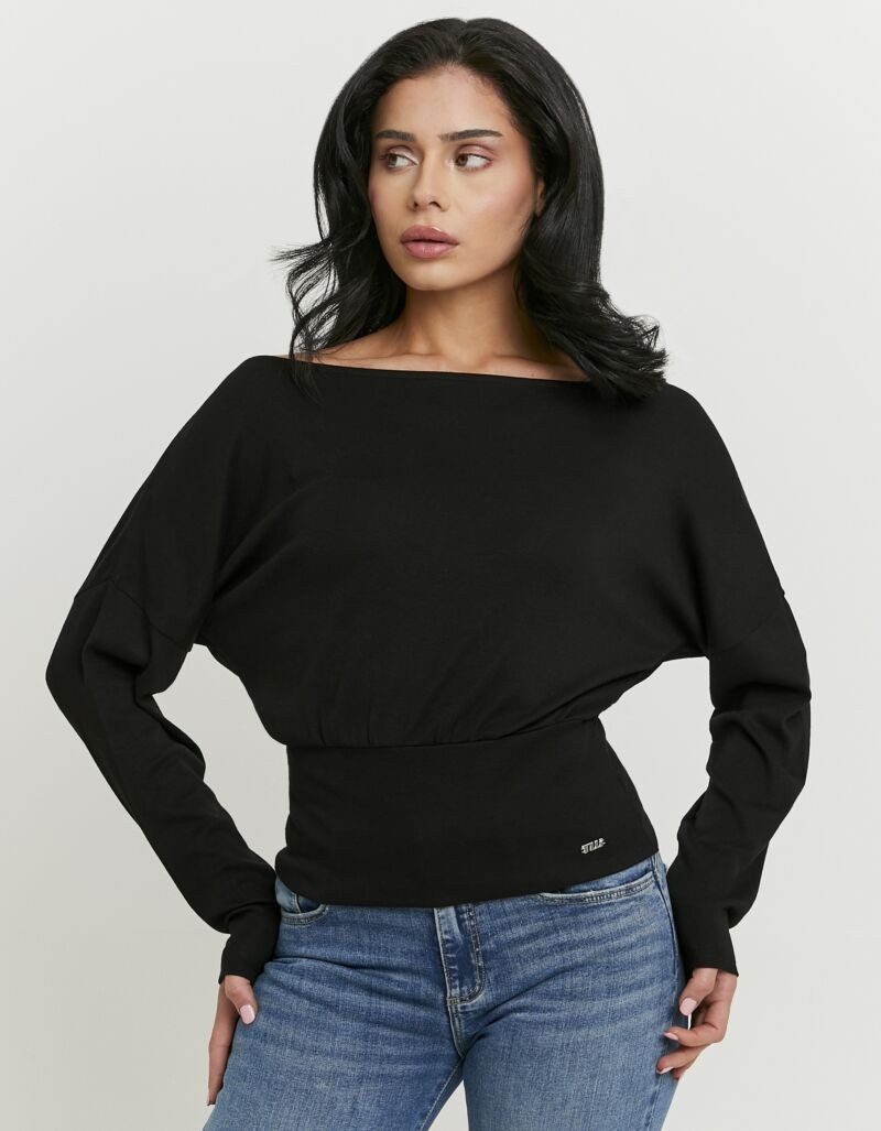 Tally Weijl Langarmshirt STSCOWASTA U-Boot-Ausschnitt, Fledermausärmel und günstig online kaufen