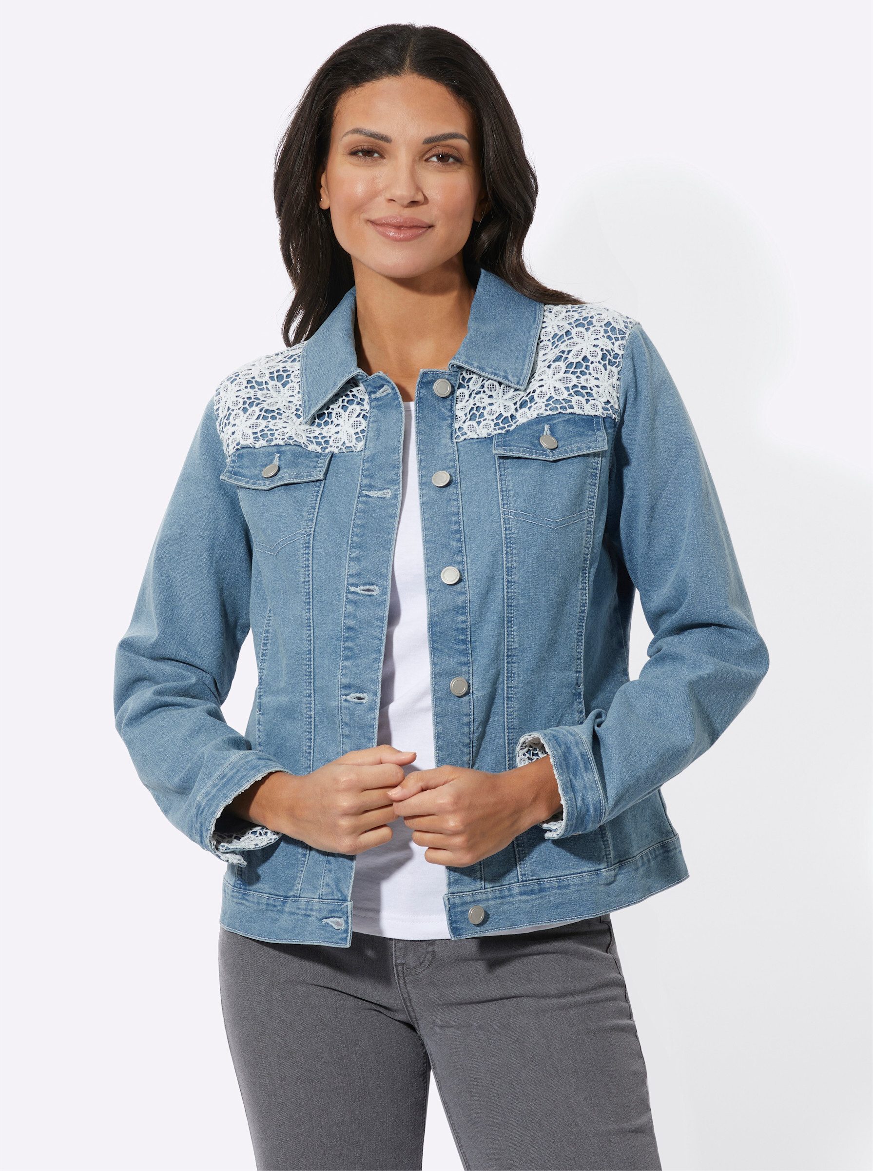 Sieh an! Allwetterjacke Jeansjacke günstig online kaufen