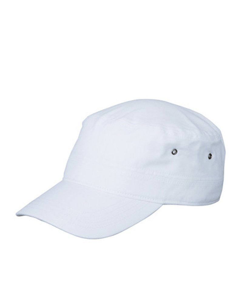 Myrtle Beach Army Cap Militar-Stil White aus im Baumwollcanvas Trendiges Cuba-Cap Cap robustem