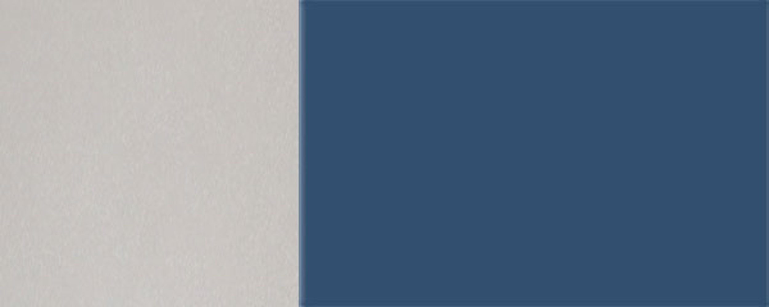 MDF) Napoli mit lackiert, 2 & Auszugsunterschrank Feldmann-Wohnen violettblau Kunststoffoberfläche, Front- Schubladen Korpusfarbe Soft-Close-Funktion, pflegeleichter 5000 (Vollauszug) RAL 90cm wählbar Hochglanz Spanplatte (Hochglanz grifflos
