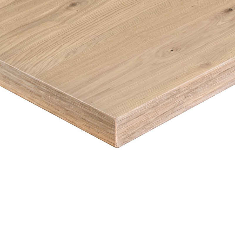 boho office® Tischplatte, Echtholz-Furniert, Made in Germany, mit Parkettöl geölt (stumpfmatt)