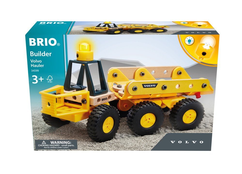 BRIO® Spiel Brio Spielzeug Bausystem Builder Volvo Muldenkipper 54 Teile 34599