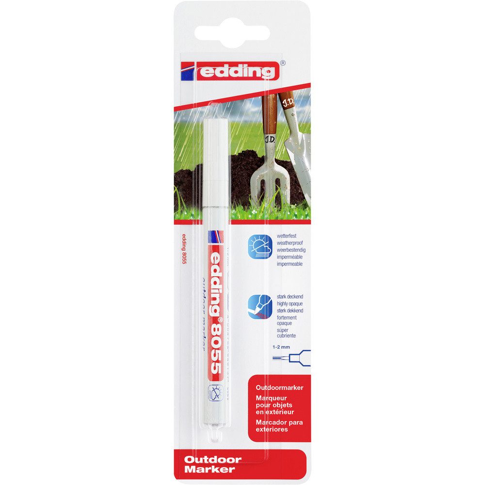 edding Marker Edding 8055 4-8055-1-1049 Outdoormarker Weiß 1 mm, 2 mm