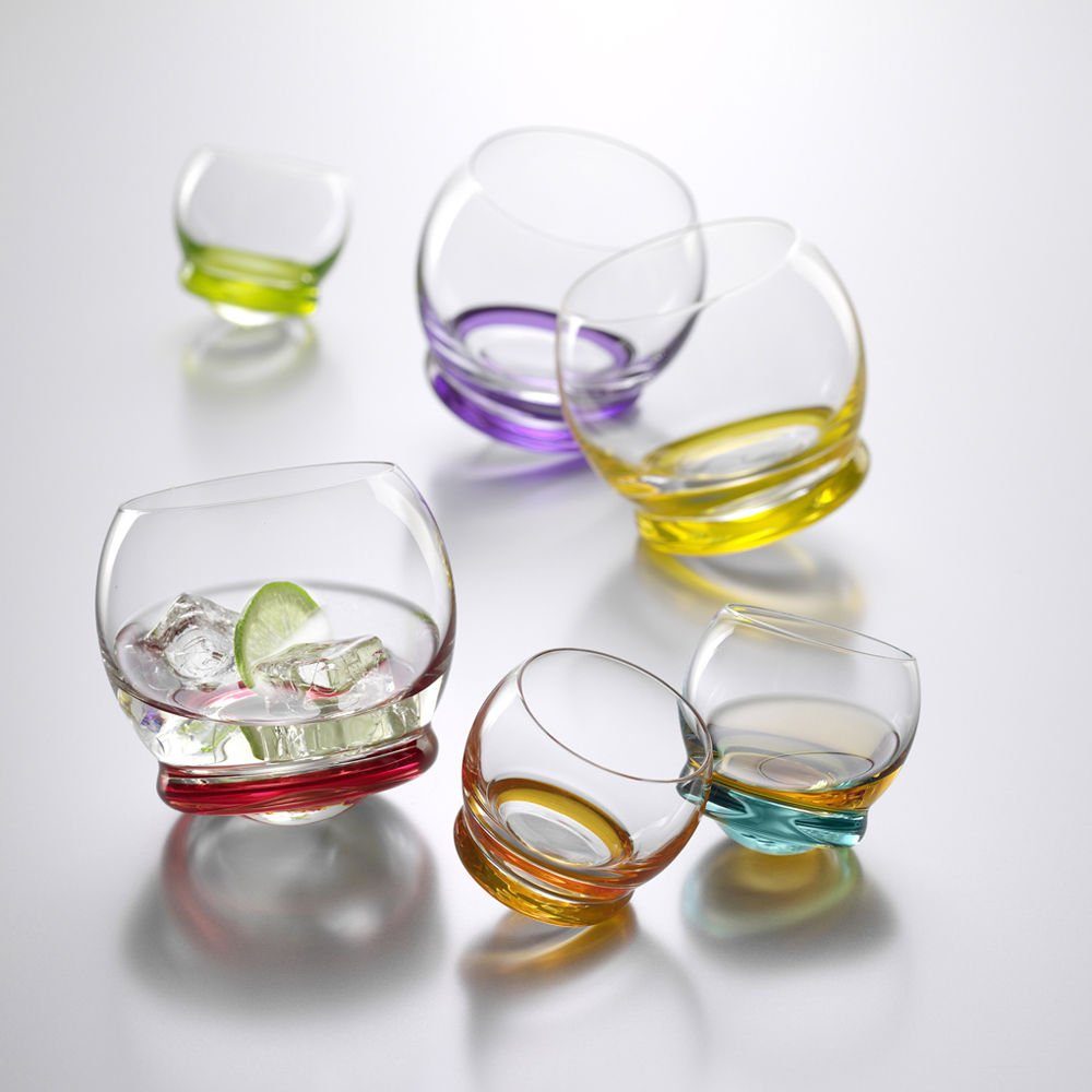 Crystalex Schnapsglas Crazy Mini 60 ml, Kristallglas, kegelförmigen Boden, schwingen leicht Hin und Her