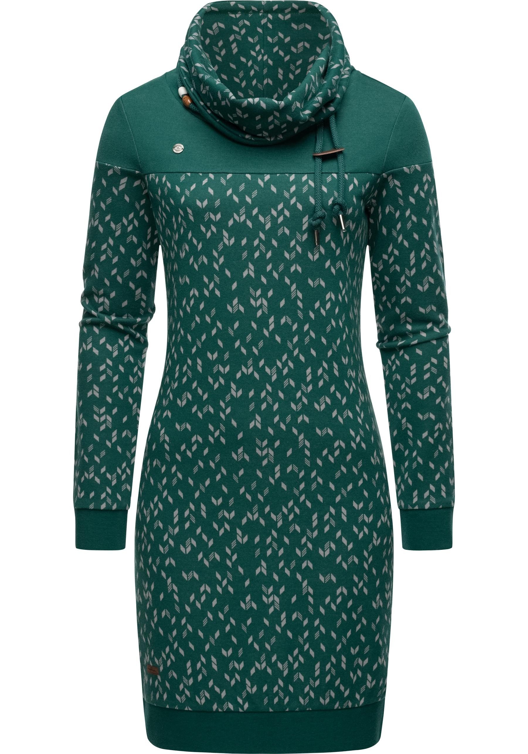 Ragwear Sweatkleid Chloe Dress stylisches Langarmkleid mit Ethnomuster günstig online kaufen