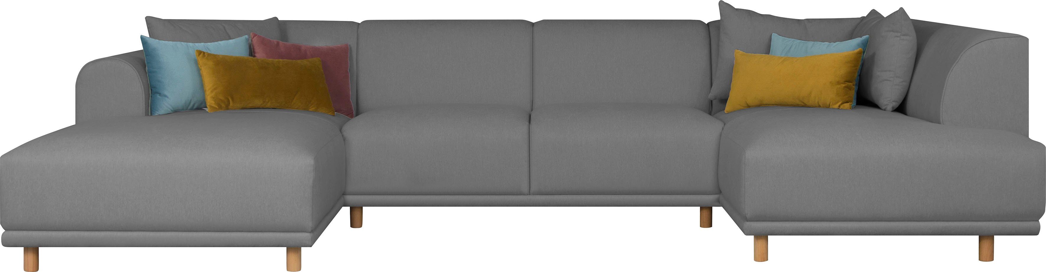 andas Wohnlandschaft Maroon U-Form, in skandinavischem günstig online kaufen