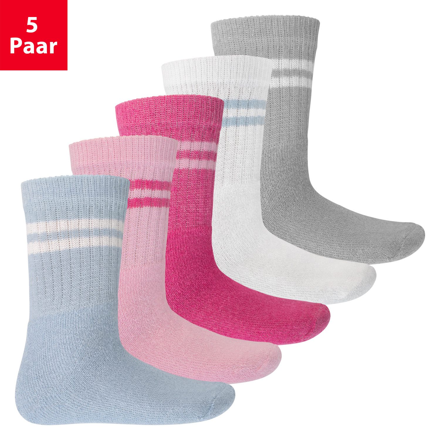 MT Tennissocken Kinder Freizeit Socken (5/10 Paar) Tennissocken Mädchen & Jungen (5-Paar)