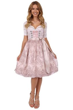 Dirndl "Liv" mit Spitzenschürze 49736 - Rosé 60cm