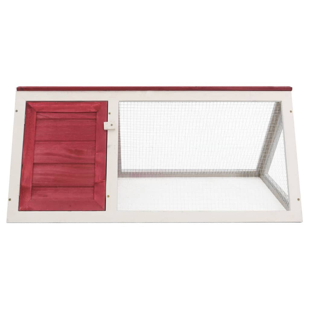 vidaXL Kleintierstall, Kleintier-/Kaninchenstall Rot Holz