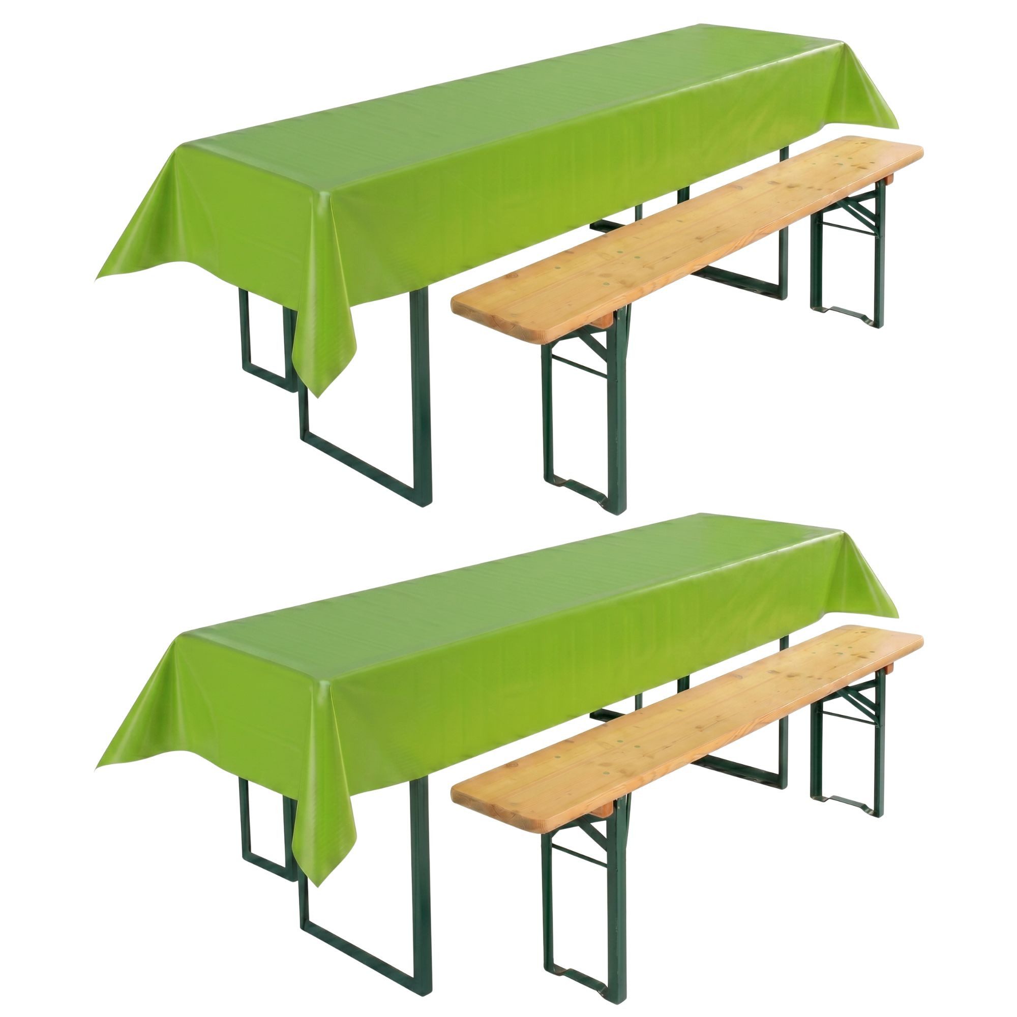 Beautex Tischdecke, Partytischdecke, für Biertischgarnituren, 100x250cm, viele Farben (2-tlg), wasserabweisend, abwaschbar, lebensmittelecht, strapazierfähig