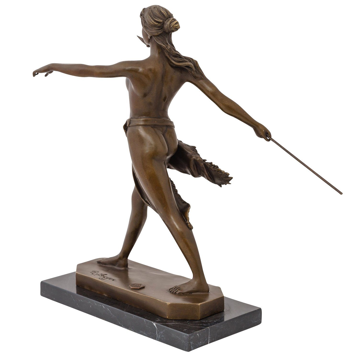Bronzeskulptur Göttin Figur Statue Aubaho Bronze Skulptur Skulptur Antik Diana Amazone