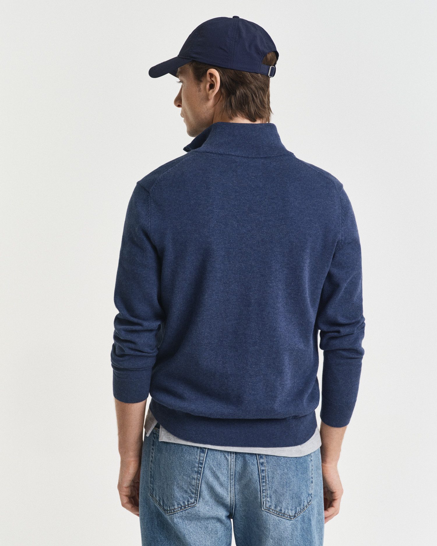 Gant Troyer CLASSIC COTTON HALF ZIP mit gerippten Details