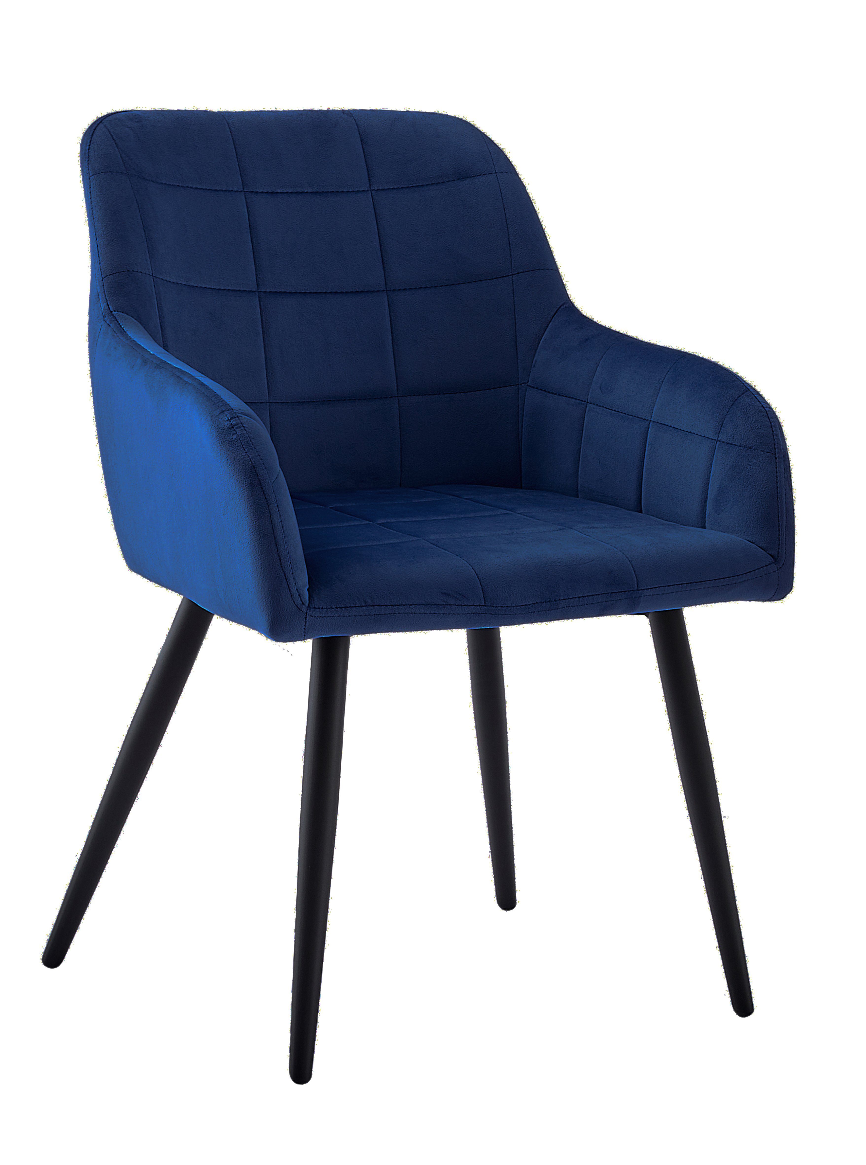 Junado® Schalenstuhl Lars, Moderner Polsterstuhl mit ergonomischer Sitzschale Blau