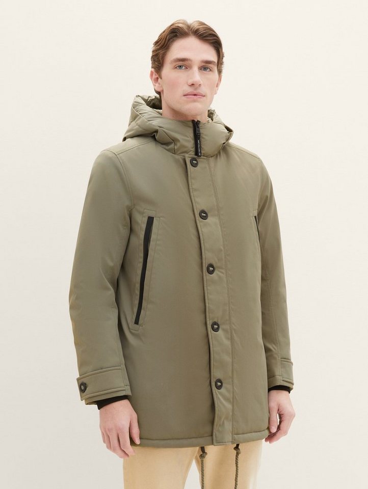 TOM TAILOR Winterjacke Casual Parka, Unser Model ist 186 cm groß und trägt  Größe M