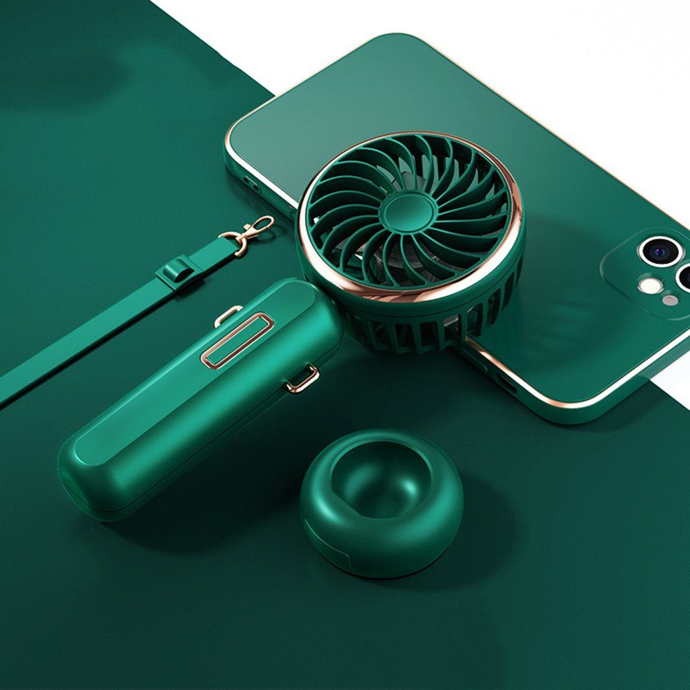 GelldG Handventilator Handventilator, Mini Ventilator Batteriebetrieben Hand Ventilatoren grün