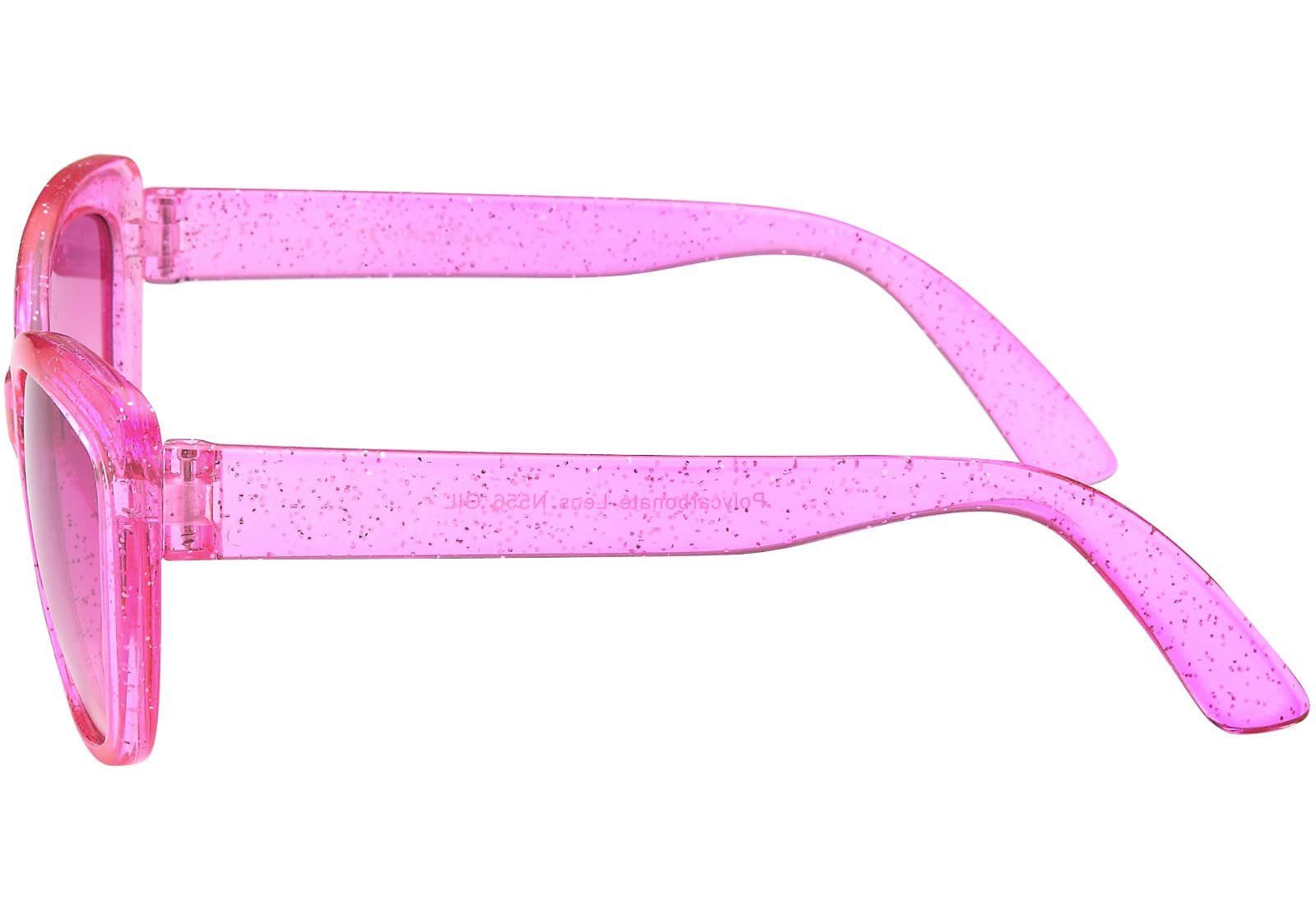 Mädchen Eyewear Sonnenbrille Stil durchsichtigen Rosa/Pink BEZLIT Kinder Retrosonnenbrille (1-St) Cat-Eye Bügel mit
