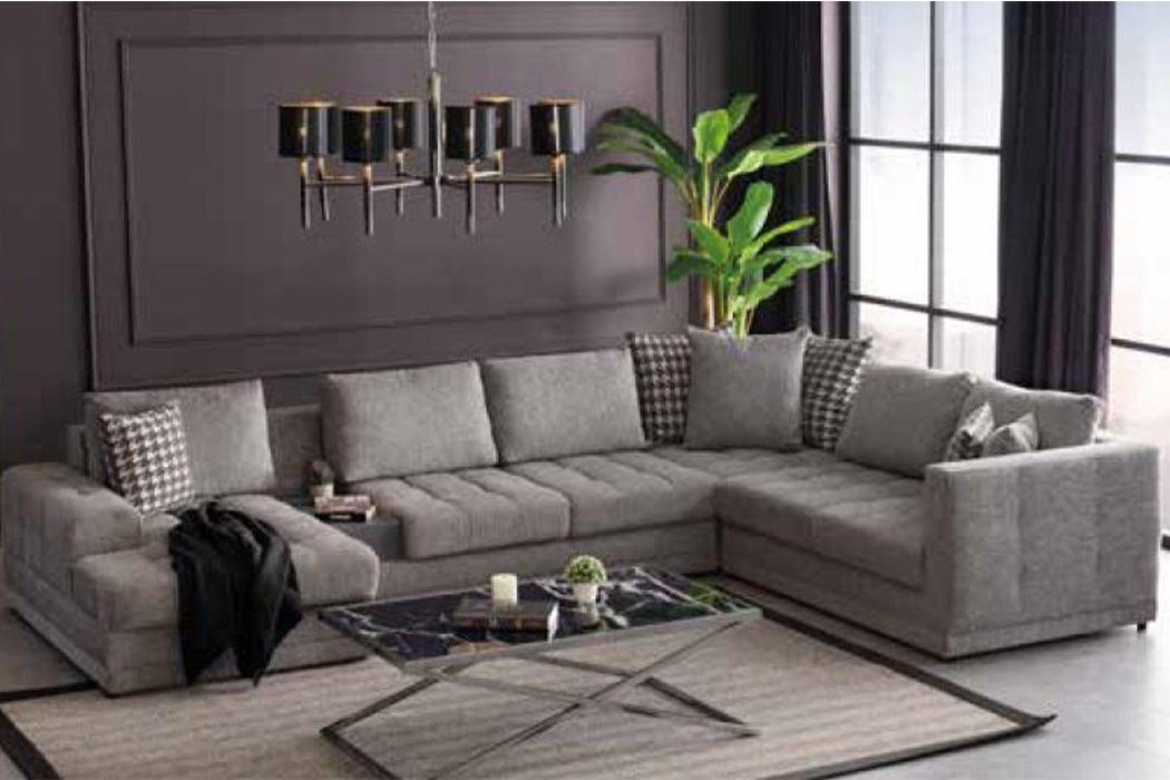 Sofa U-Form Modern Wohnzimmer Europe JVmoebel Luxus Made Stoff Sofas Ecksofa Design, in Ecksofa