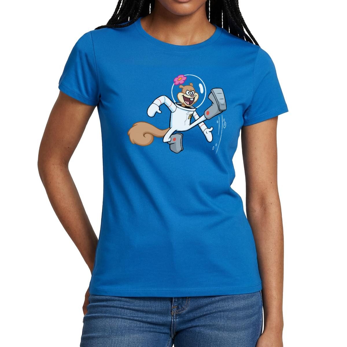T-Shirt Spongebob Schwammkopf Sandy Cheeks Design Frauen T-Shirt