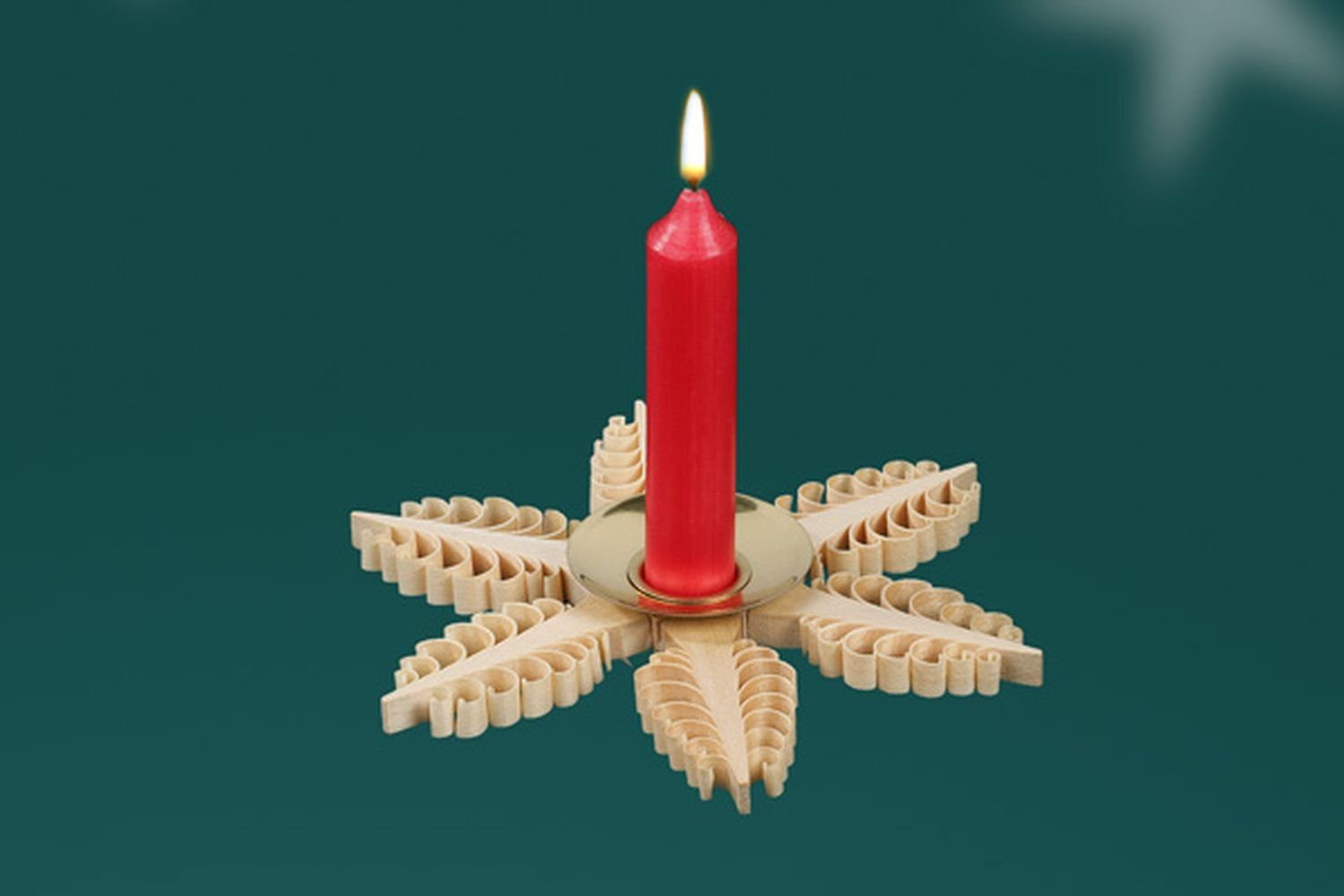Kerzenhalter Tischschmuck Kerzenhalter aus 6 Bäumchen BxHxT=11,5x11,5x2cm NEU, aus gestochenen Span