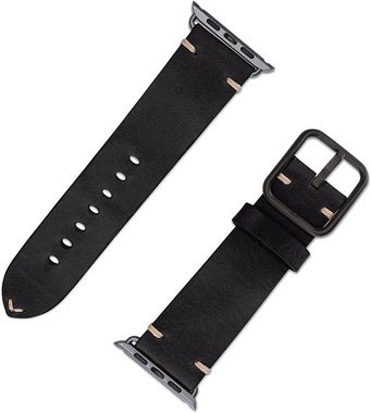 JT Berlin Smartwatch-Armband Watchband Alex Vintage, [Apple Watch Ultra / Series 4-8 Echtleder-Armband]