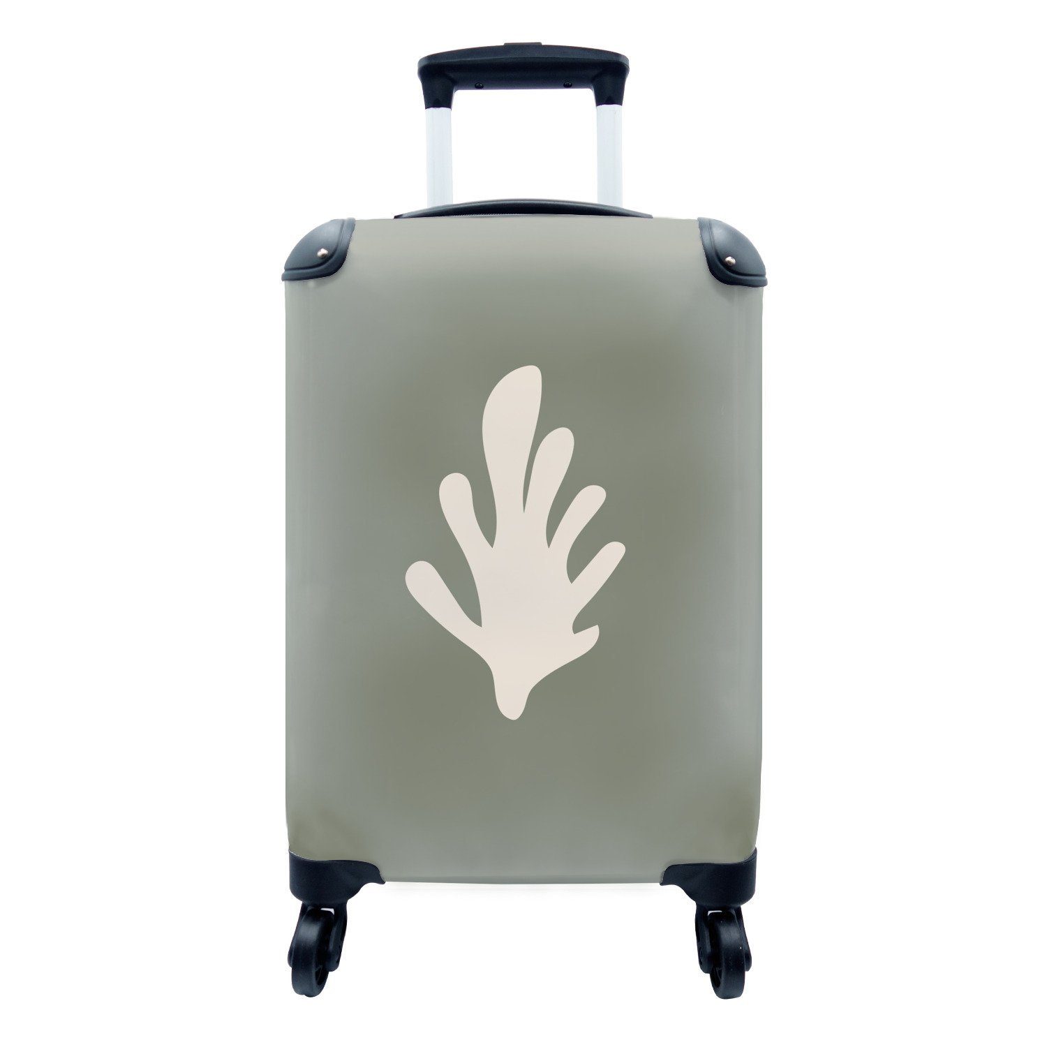 MuchoWow Handgepäckkoffer Pastell - Grün - Farbe, 4 Rollen, Reisetasche mit rollen, Handgepäck für Ferien, Trolley, Reisekoffer