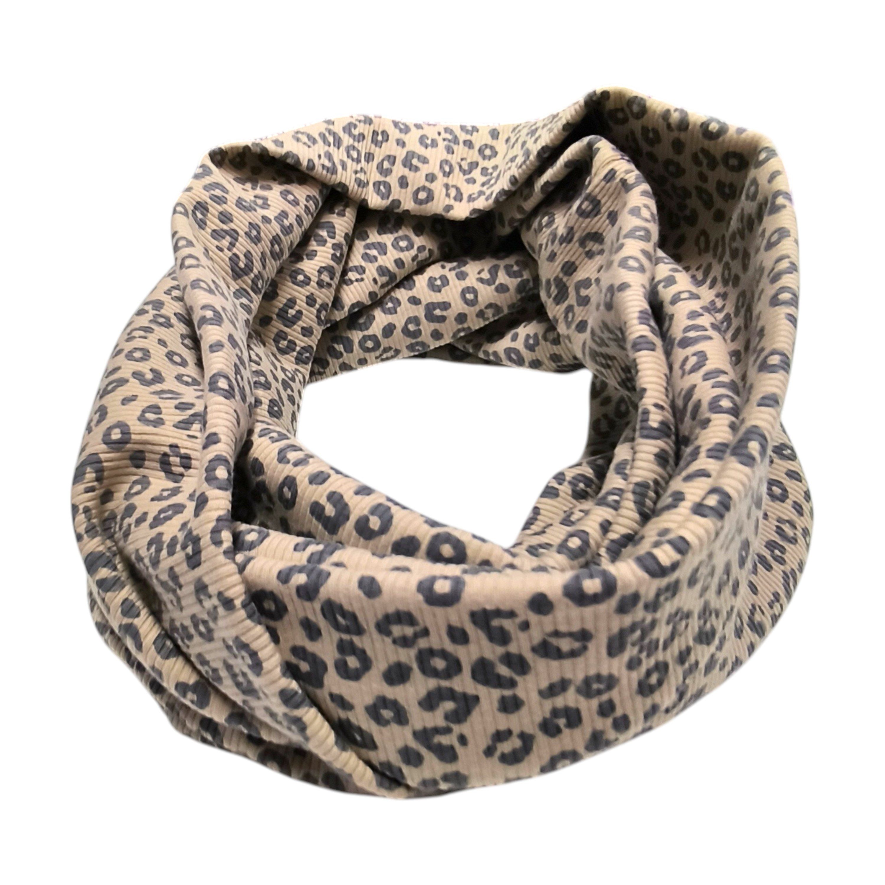 Britta Meier Loop Loop-Schal Rippjersey Leo Marke Britta Meier, Leoparden-Muster