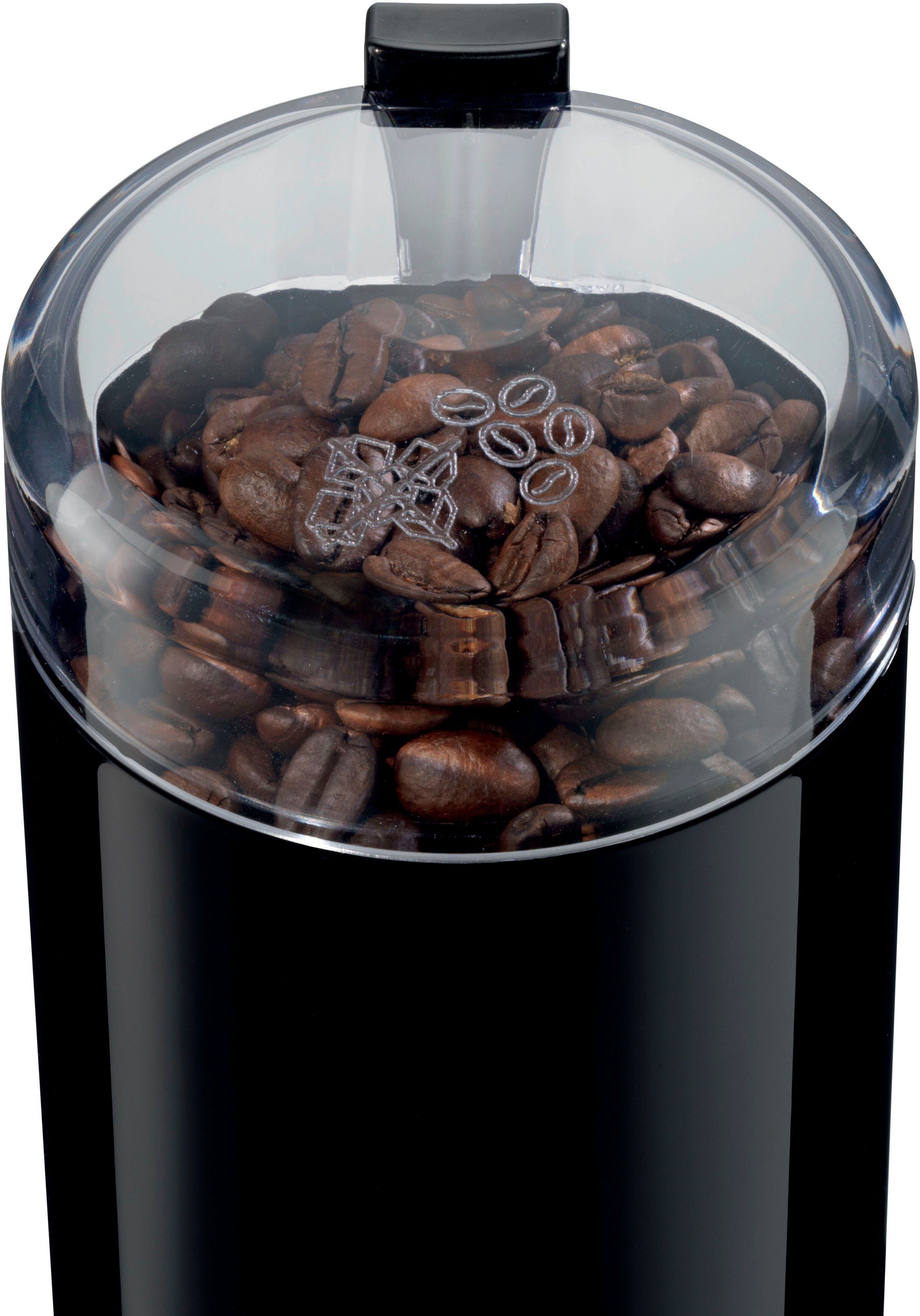 BOSCH Kaffeemühle TSM6A013B, 180 W, g Bohnenbehälter Schwarz 75 Schlagmesser