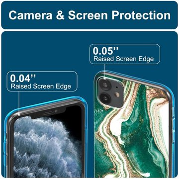 CoolGadget Handyhülle Marmor Slim Case für iPhone 13 6,1 Zoll, Hülle Dünne Silikon Schutzhülle für Apple iPhone 13 Hülle