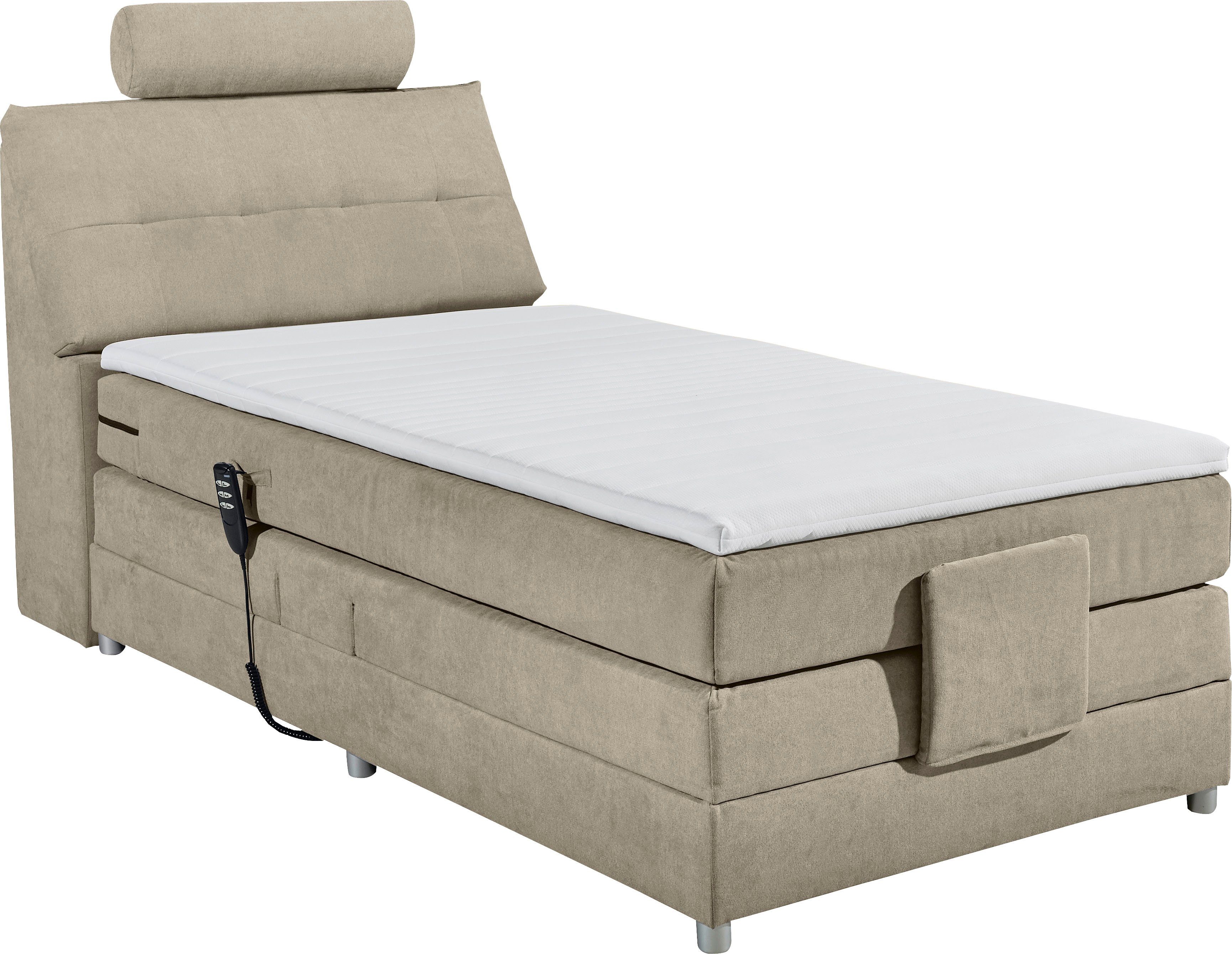 ED EXCITING DESIGN Boxspringbett Palermo, inkl. Motor, Topper, Kopfstütze u günstig online kaufen